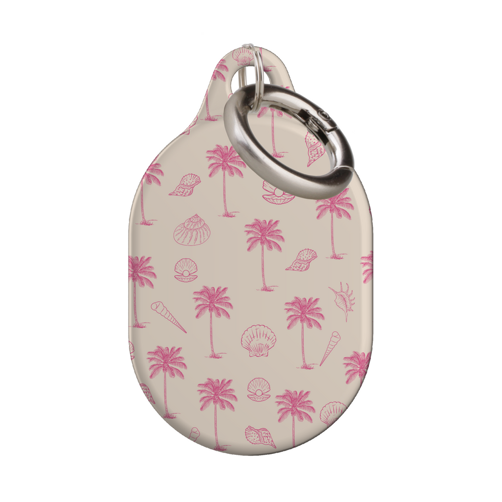 Stylish printed AirTag case with keyring, custom Apple AirTag cover for women, protective AirTag holder accessory