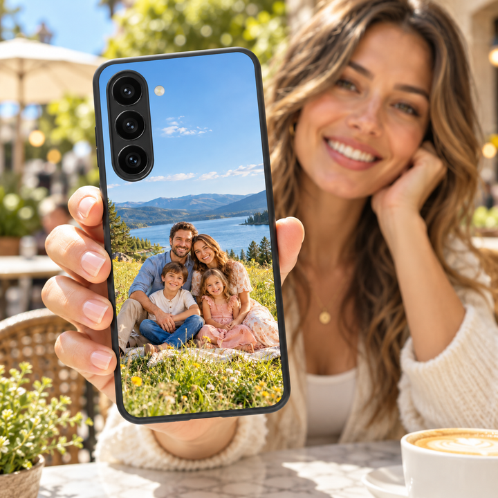 Custom Photo Case Galaxy Samsung Galaxy custom photo case — camera-area detail