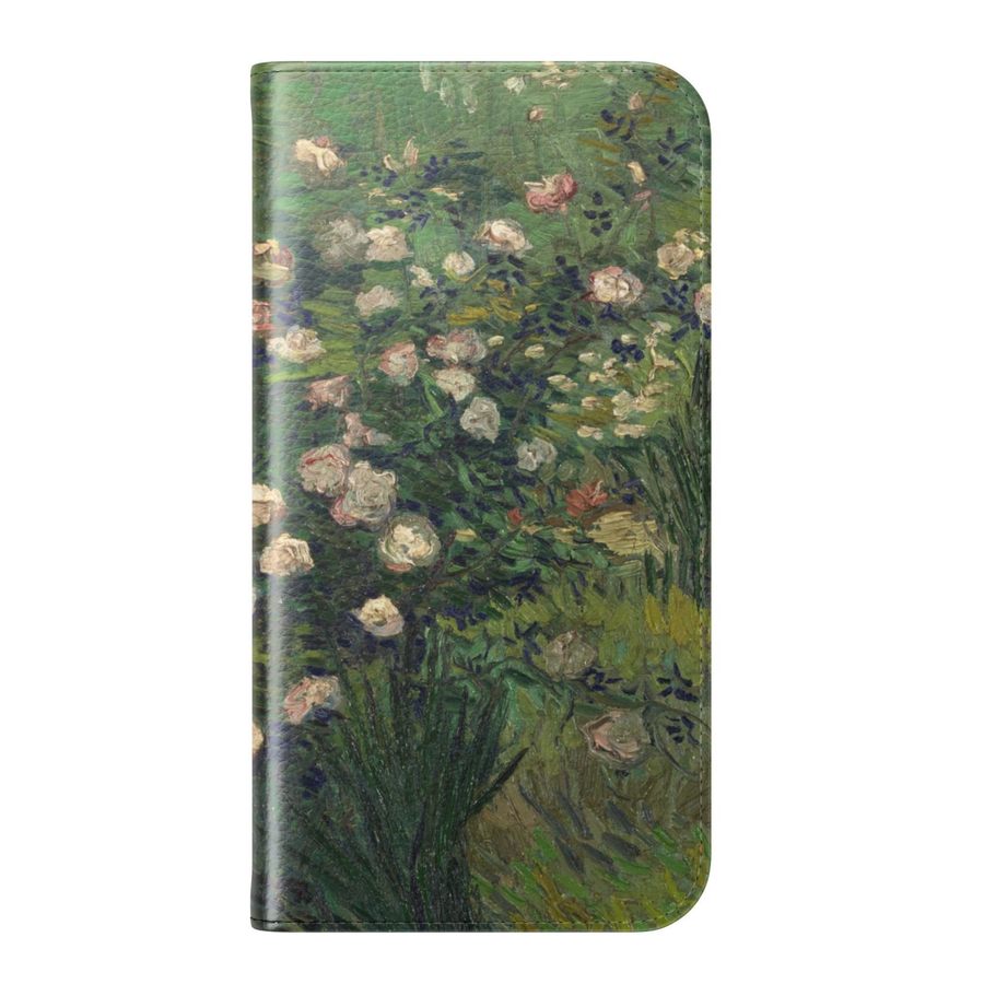 Floral folio phone case wallet cover with card holder and foldable leather design for women compatible with iPhone 17 Pro Max and Samsung Galaxy S26 Ultra.