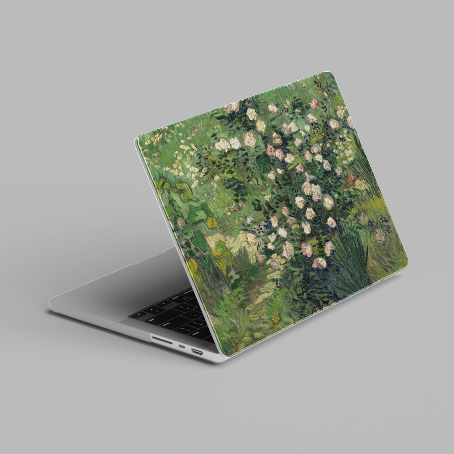 Van Gogh Roses Painting Macbook Cover