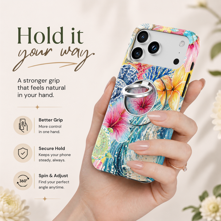 Soporte para anillo de teléfono Mariposa - Rosa