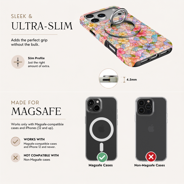 Opal Hibiscus MagSafe Ring Holder