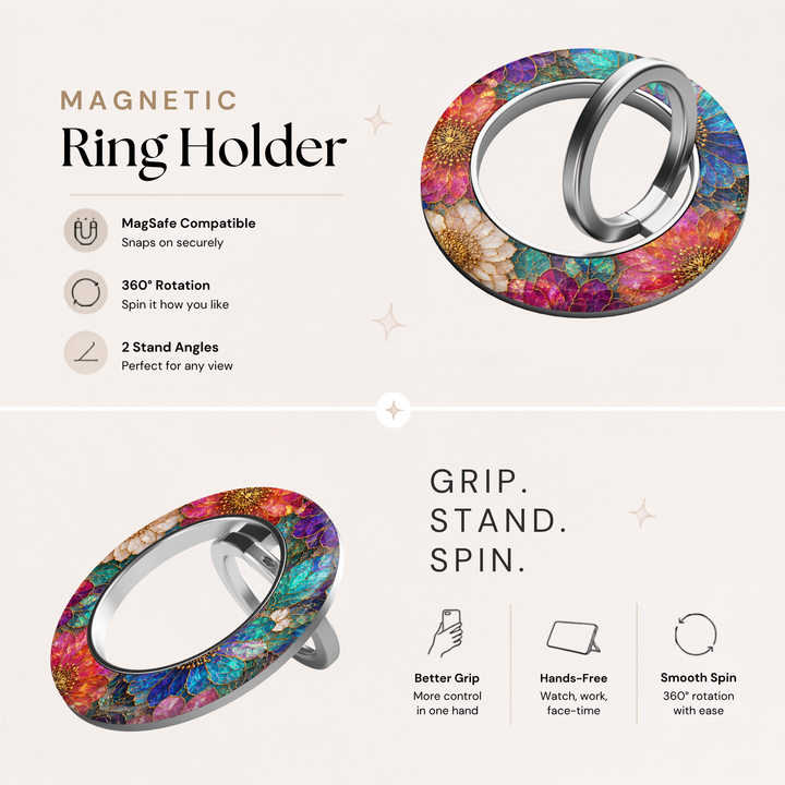 Jewel Bloom MagSafe Ring Holder
