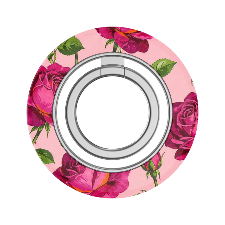 Fuchsia Rose Garden MagSafe Ring Holder