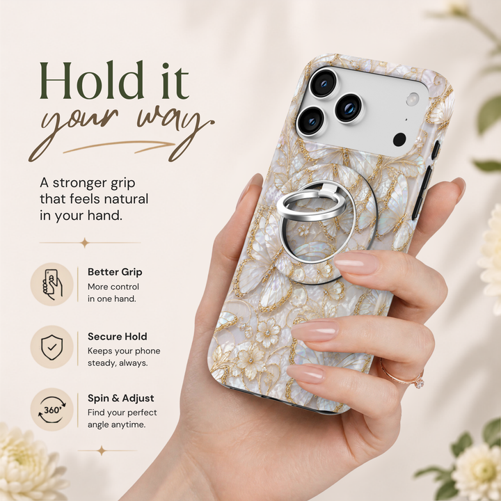 Pearl Butterfly MagSafe Ring Holder