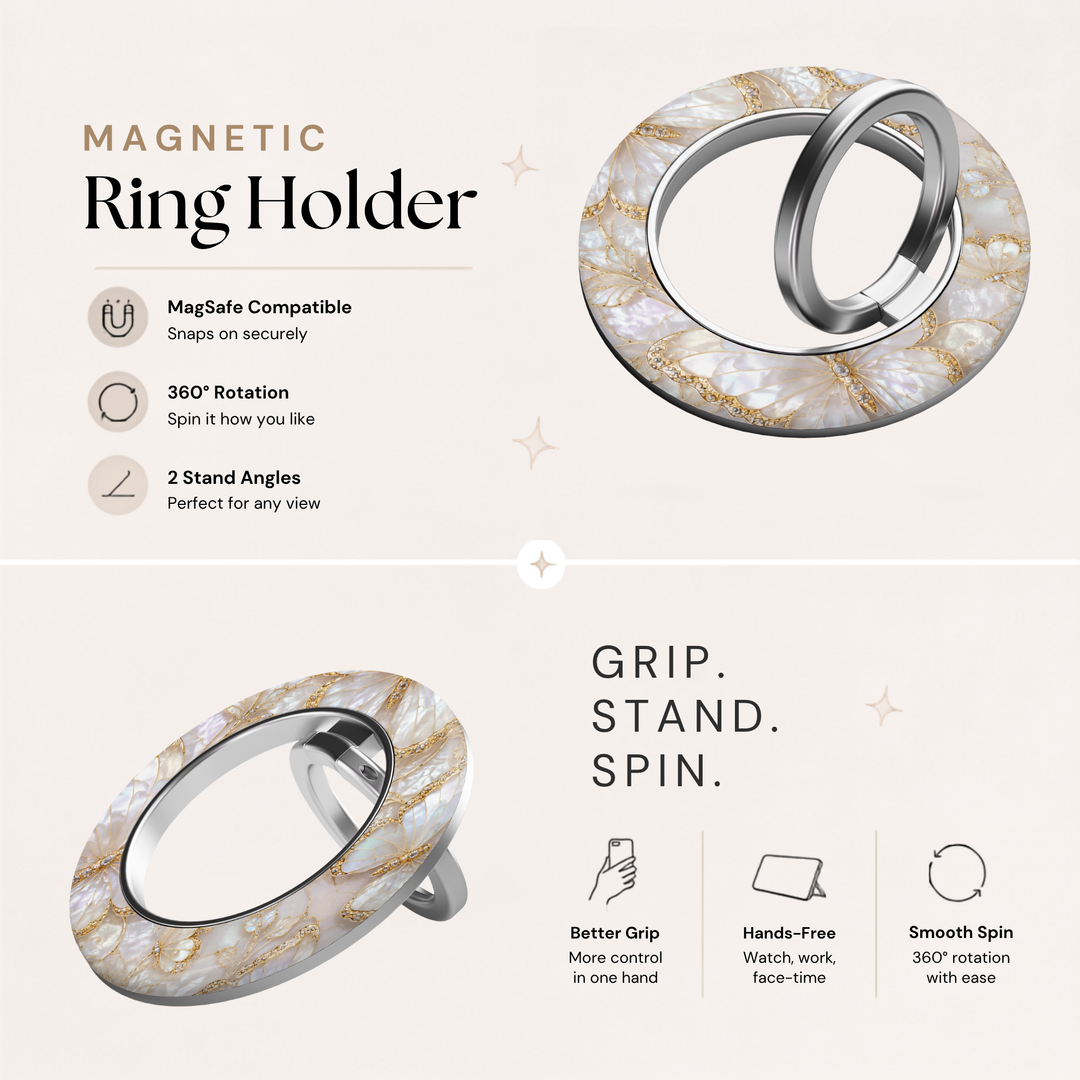 Pearl Butterfly MagSafe Ring Holder
