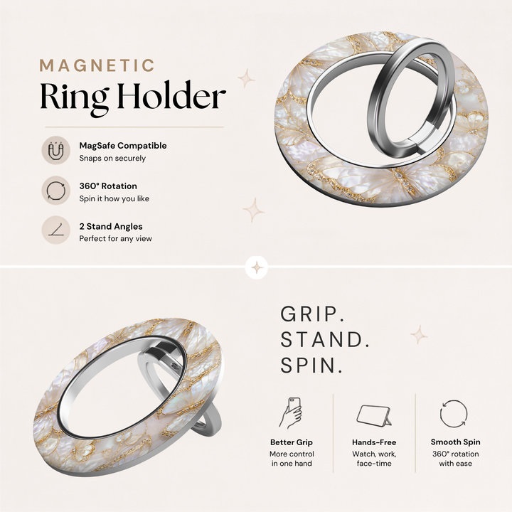 Pearl Butterfly MagSafe Ring Holder