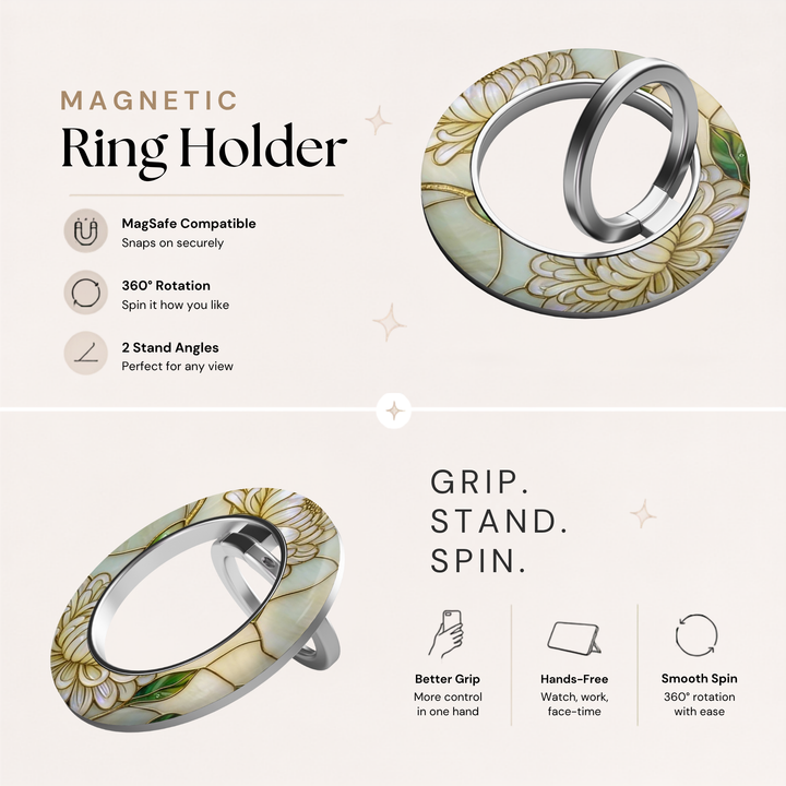 Soporte para anillo de teléfono Mariposa - Rosa
