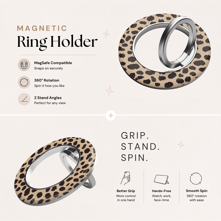 Soporte para anillo de teléfono Mariposa - Rosa