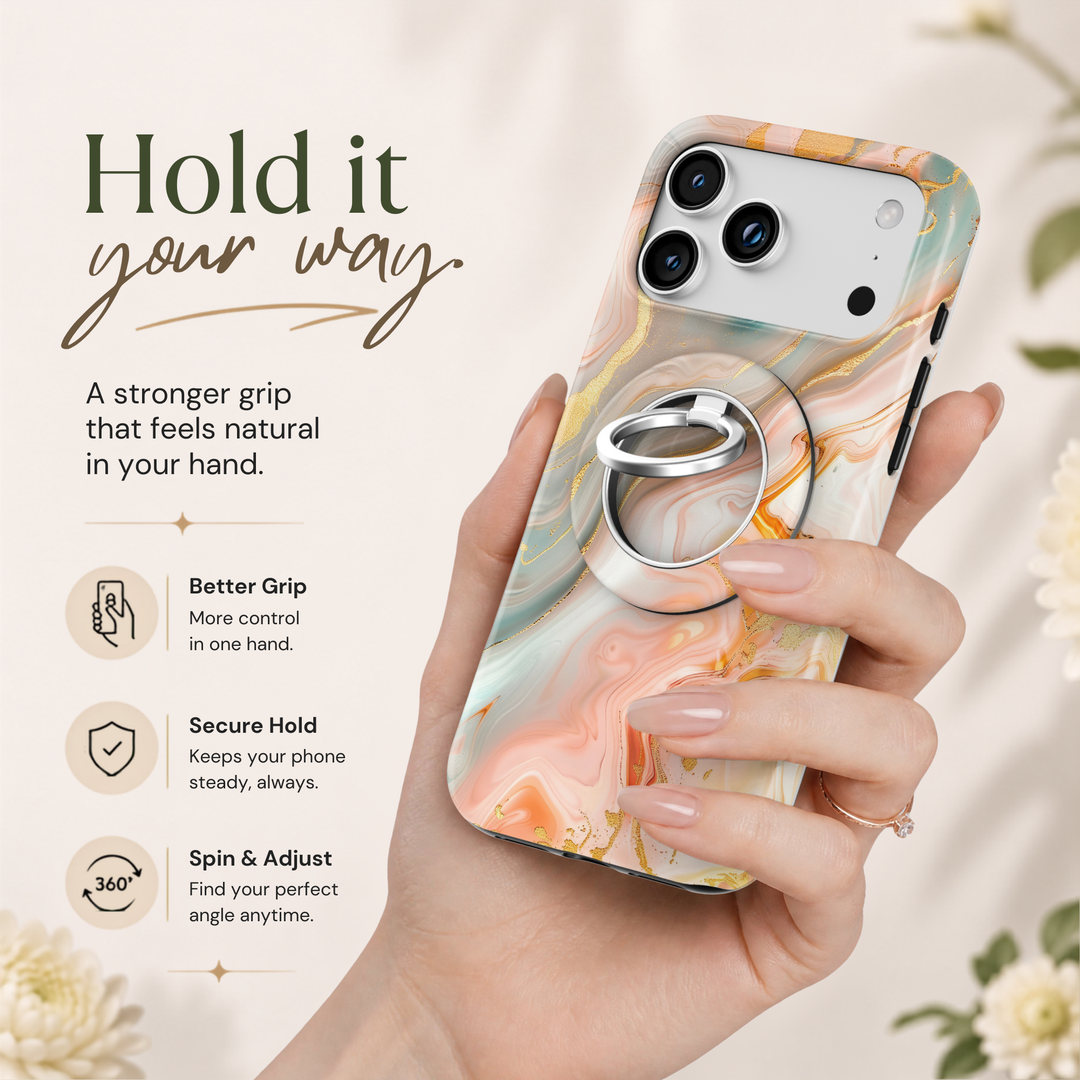 Soporte para anillo de teléfono Mariposa - Rosa