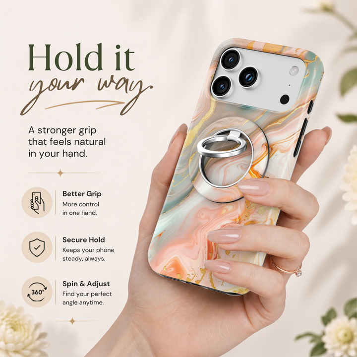 Soporte para anillo de teléfono Mariposa - Rosa