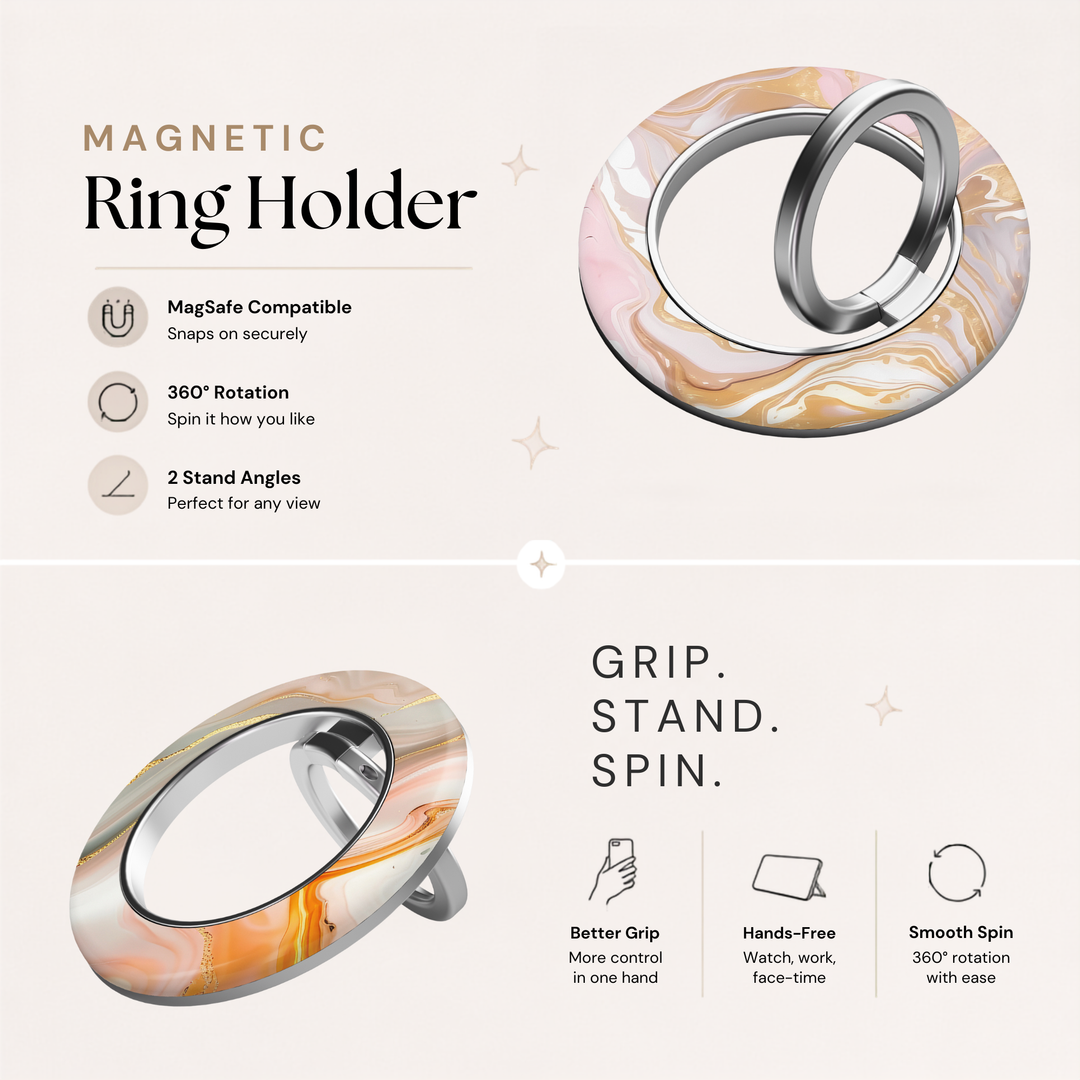 Soporte para anillo de teléfono Mariposa - Rosa