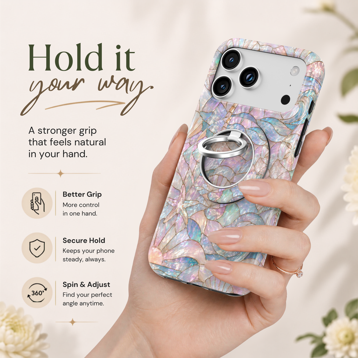 Soporte para anillo de teléfono Mariposa - Rosa