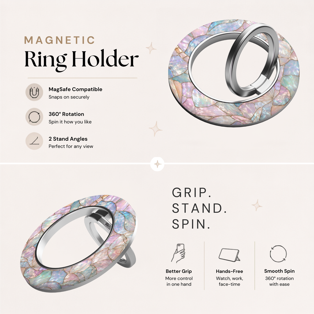 Soporte para anillo de teléfono Mariposa - Rosa