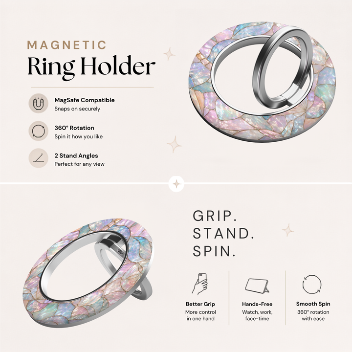 Soporte para anillo de teléfono Mariposa - Rosa