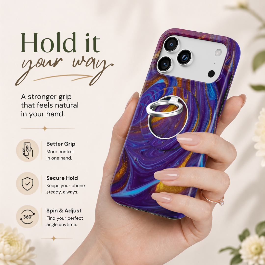 Soporte para anillo de teléfono Mariposa - Rosa