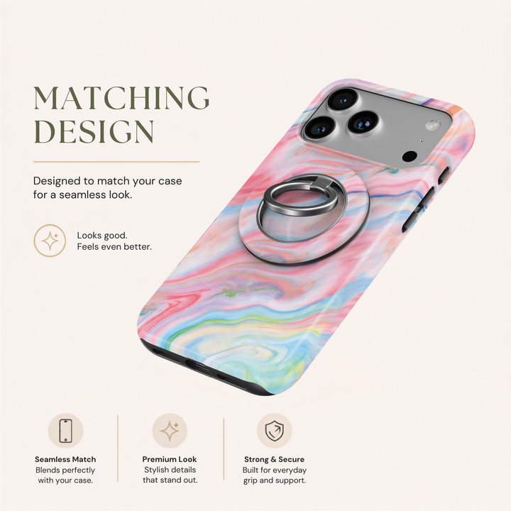 Pink Opal Swirl MagSafe Ring Holder
