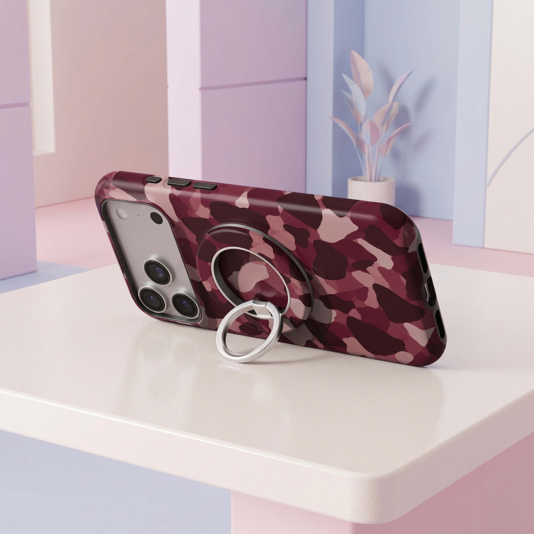 Burgundy Leopard — MagSafe Ring Holder