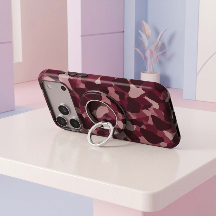 Burgundy Leopard — MagSafe Ring Holder
