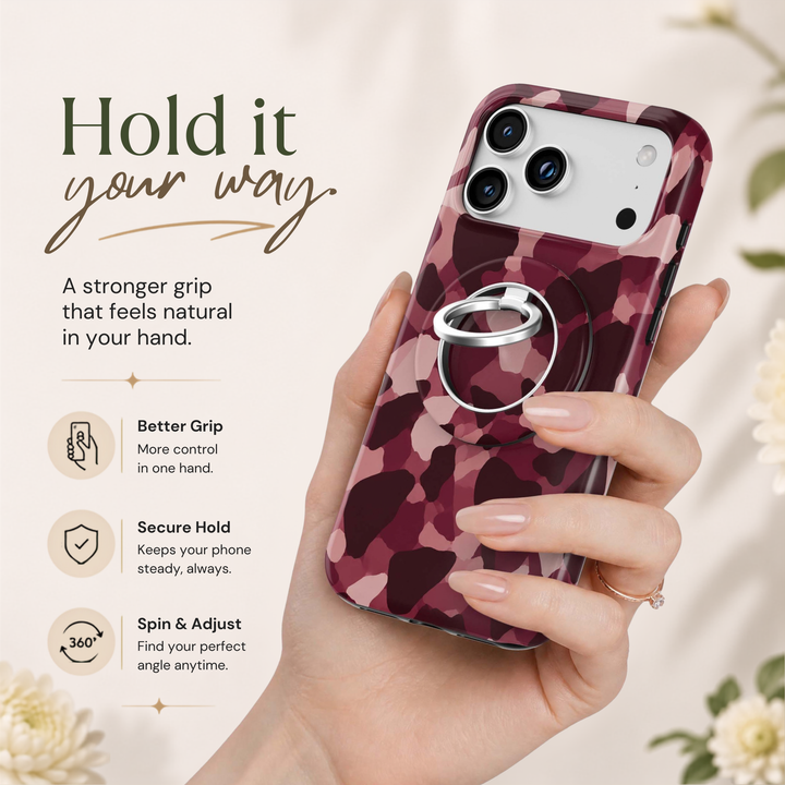 Burgundy Leopard — MagSafe Ring Holder