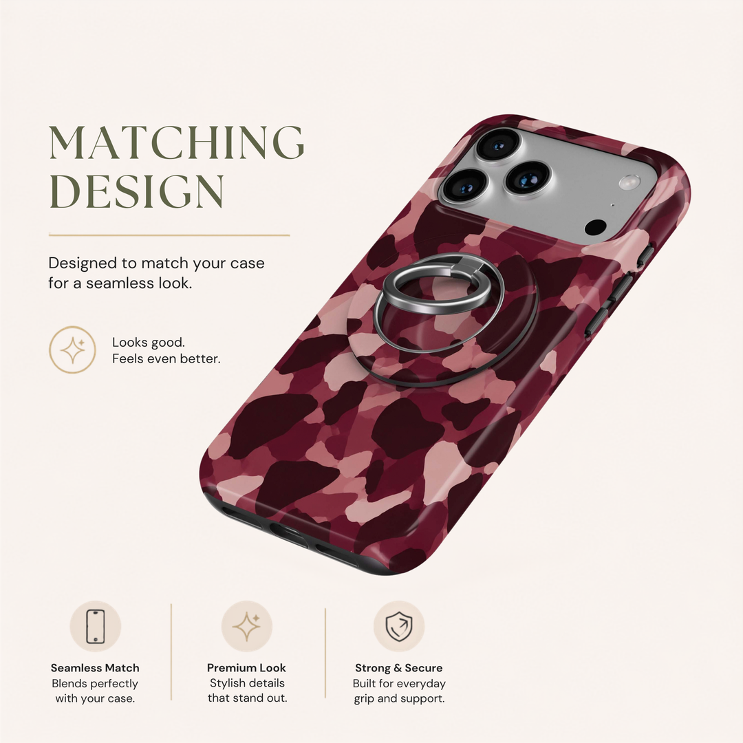 Burgundy Leopard — MagSafe Ring Holder