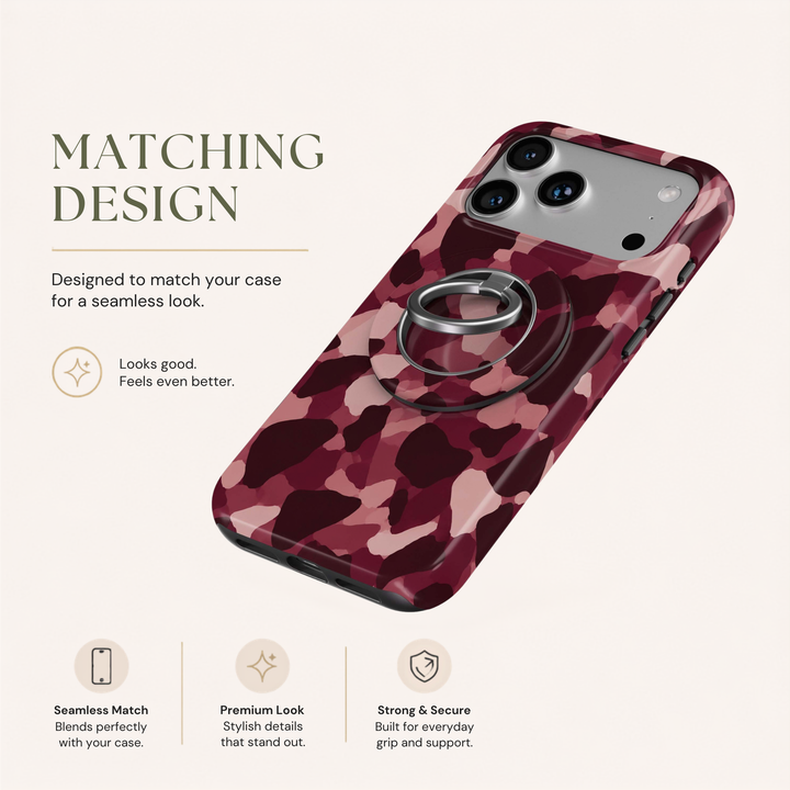 Burgundy Leopard — MagSafe Ring Holder