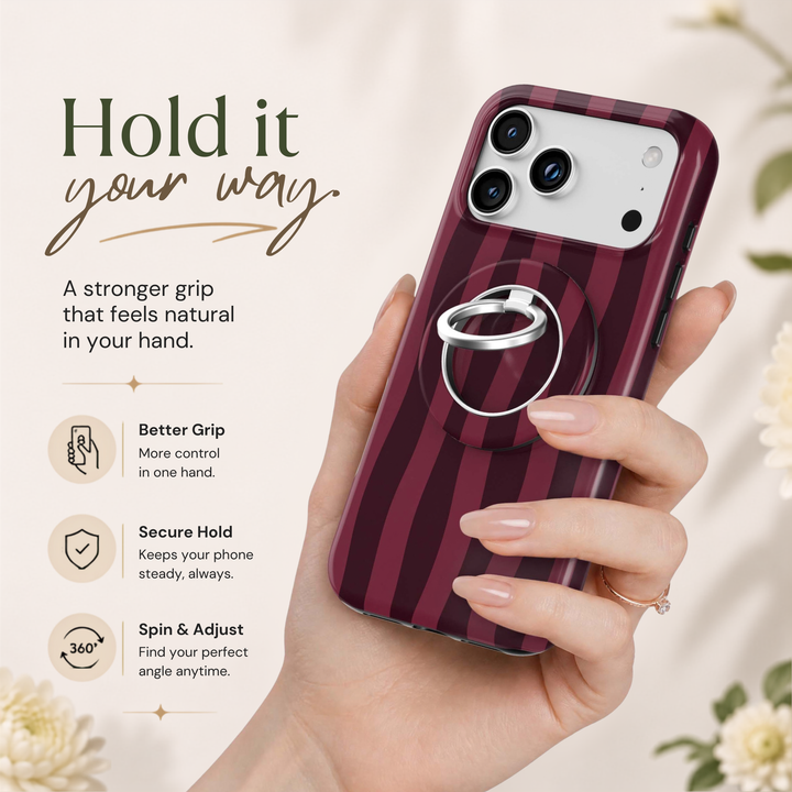 Soporte para anillo de teléfono Mariposa - Rosa