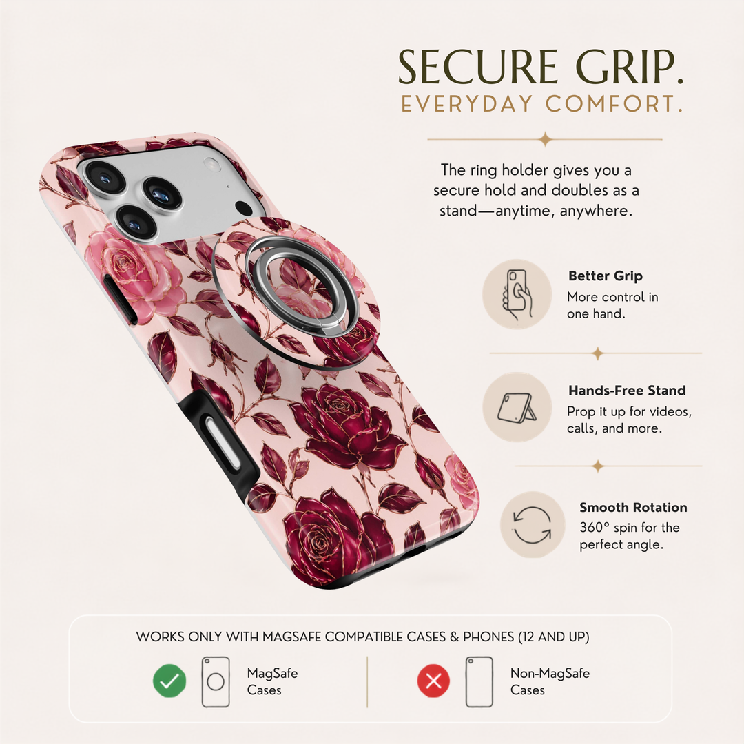 Soporte para anillo de teléfono Mariposa - Rosa