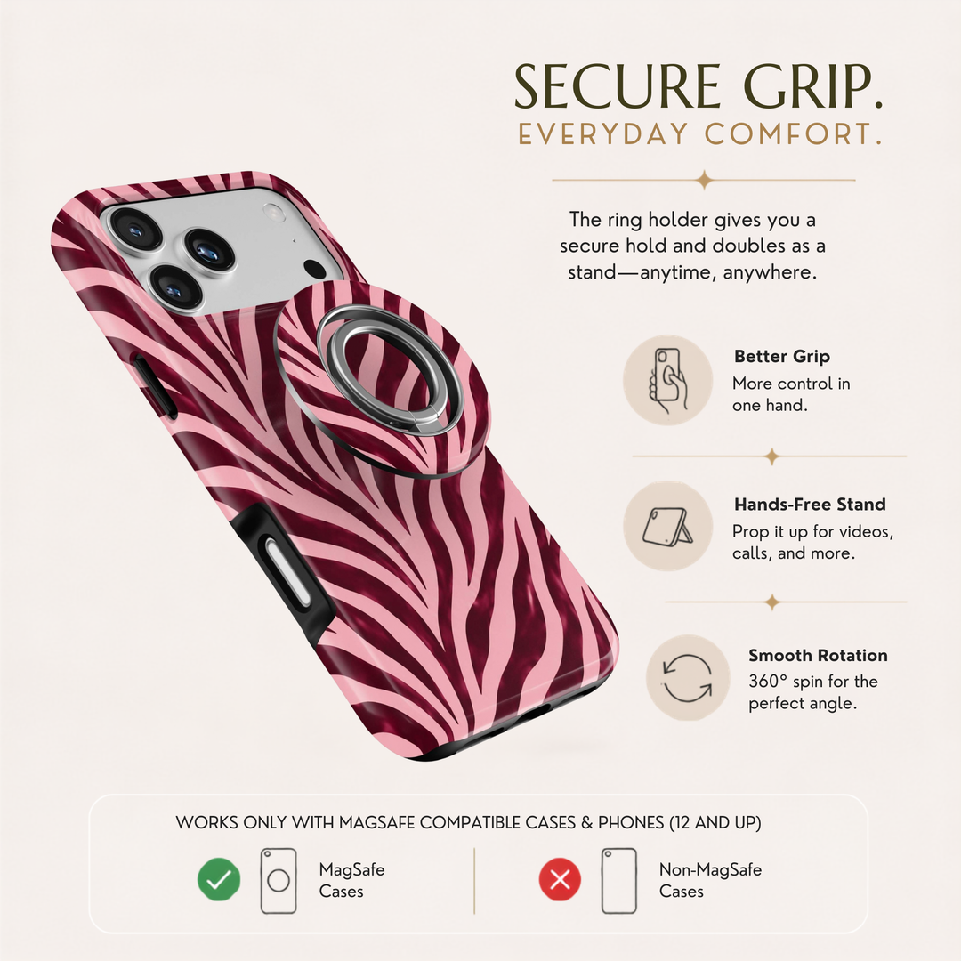 Soporte para anillo de teléfono Mariposa - Rosa