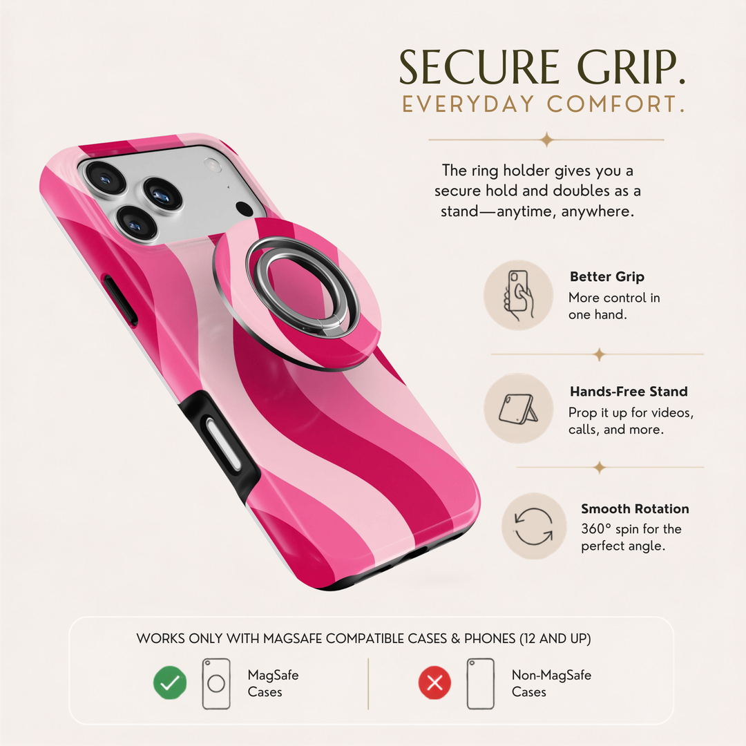 Soporte para anillo de teléfono Mariposa - Rosa