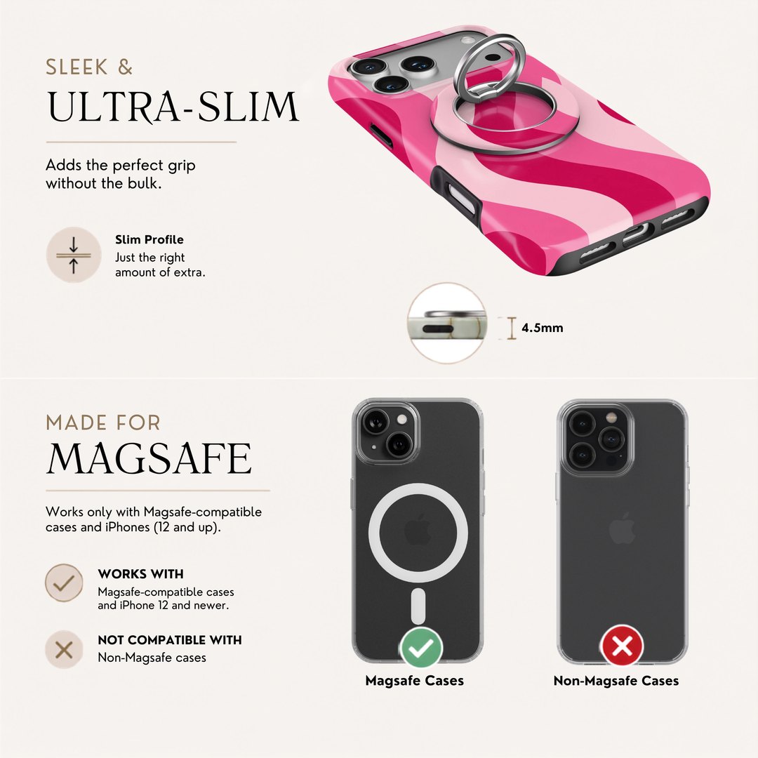 Soporte para anillo de teléfono Mariposa - Rosa
