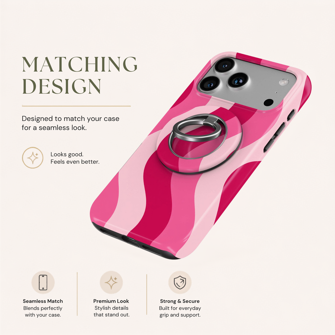 Soporte para anillo de teléfono Mariposa - Rosa