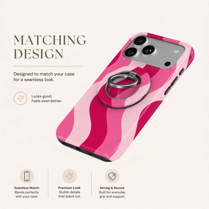 Soporte para anillo de teléfono Mariposa - Rosa