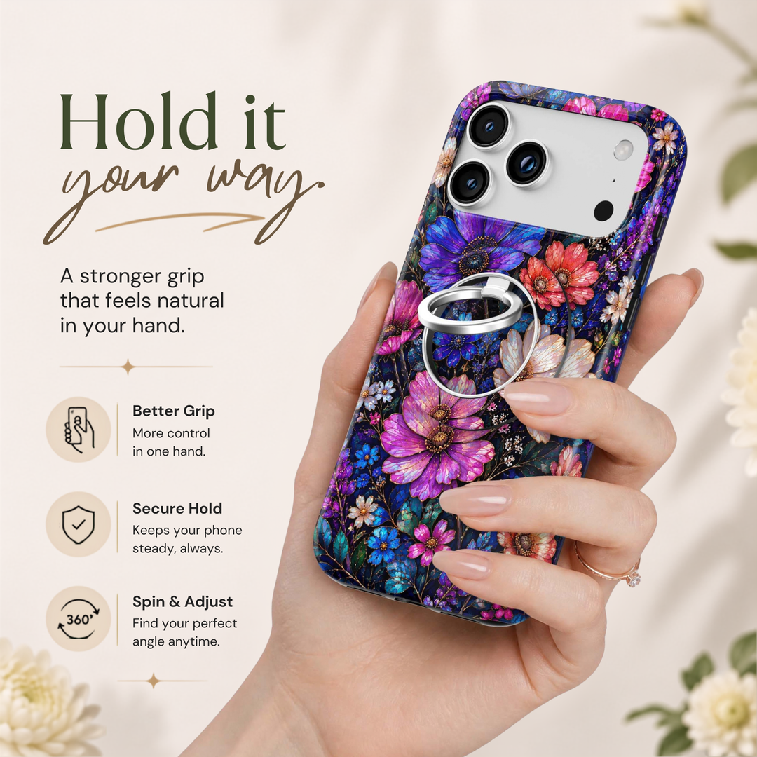 Soporte para anillo de teléfono Mariposa - Rosa