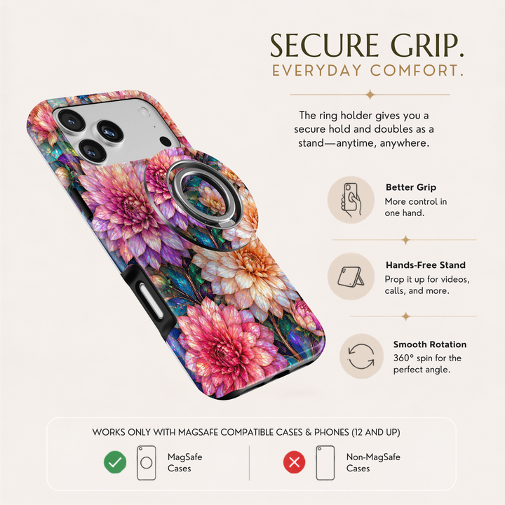Soporte para anillo de teléfono Mariposa - Rosa