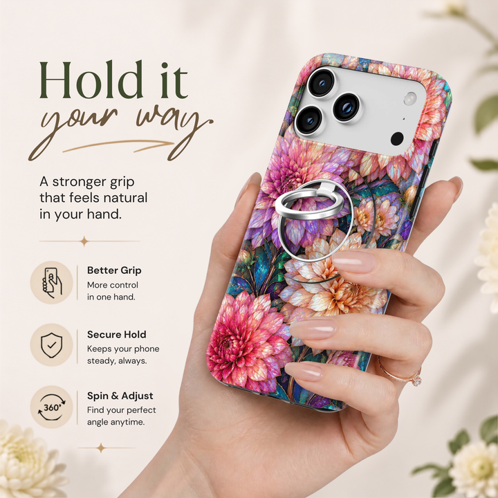 Soporte para anillo de teléfono Mariposa - Rosa
