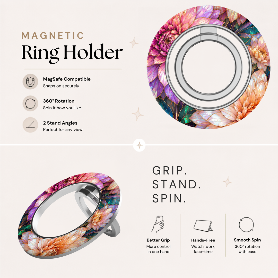 Soporte para anillo de teléfono Mariposa - Rosa