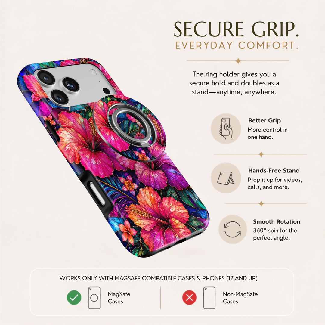 Soporte para anillo de teléfono Mariposa - Rosa