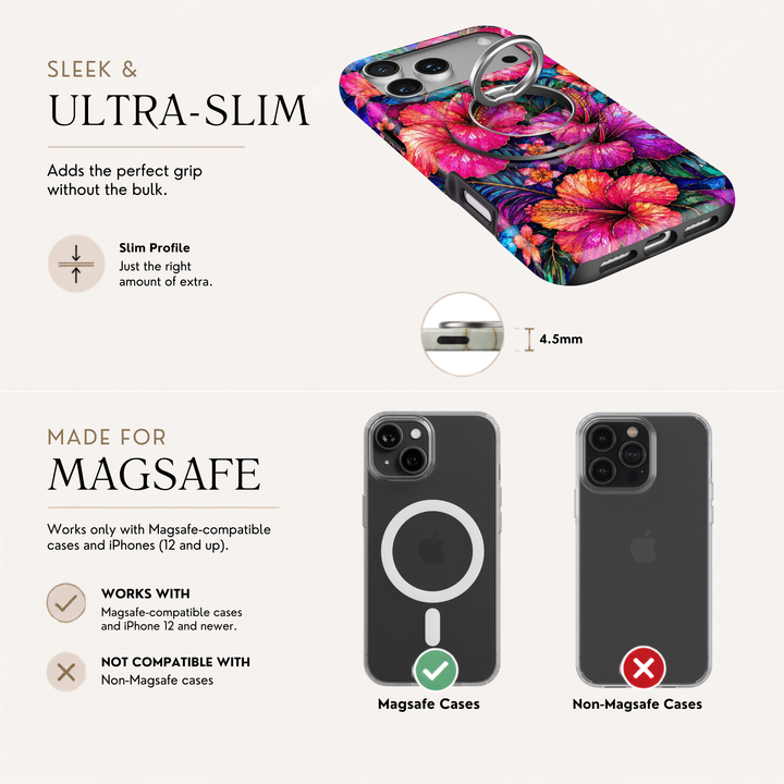 Soporte para anillo de teléfono Mariposa - Rosa