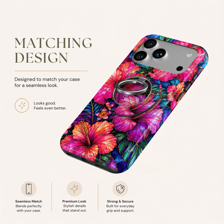 Soporte para anillo de teléfono Mariposa - Rosa