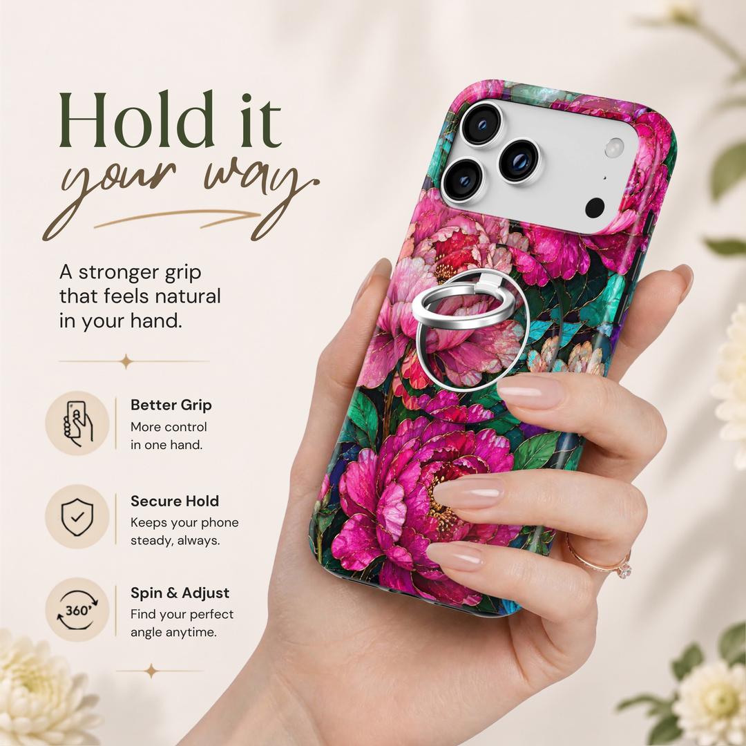 Soporte para anillo de teléfono Mariposa - Rosa