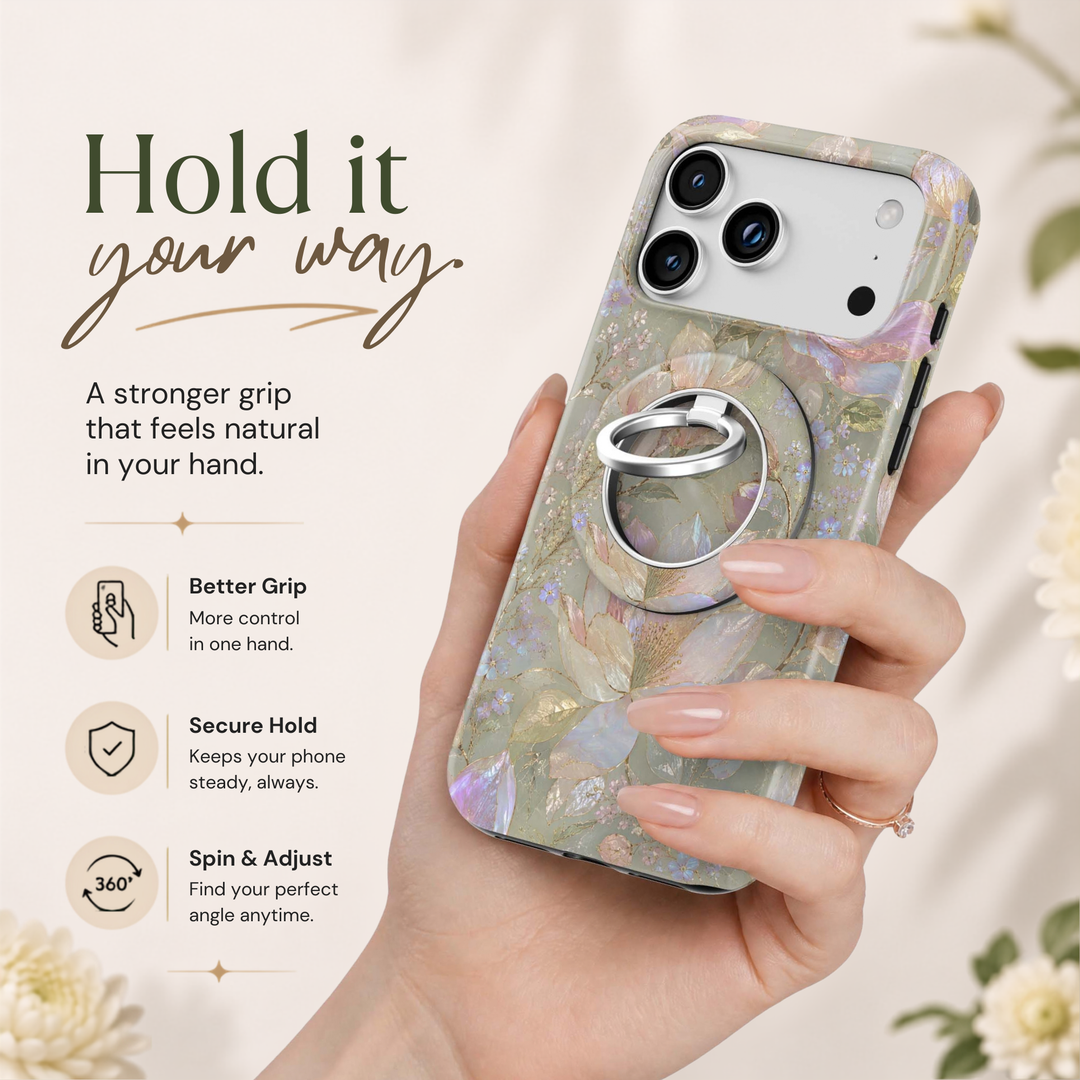 Soporte para anillo de teléfono Mariposa - Rosa
