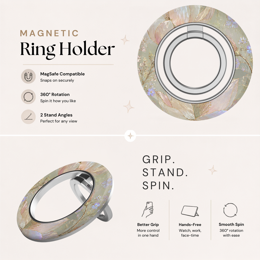Soporte para anillo de teléfono Mariposa - Rosa