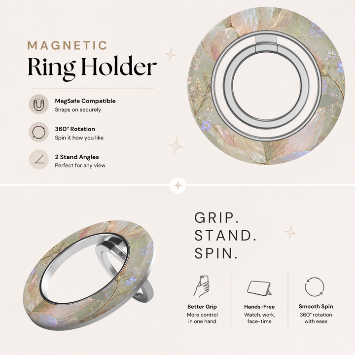 Soporte para anillo de teléfono Mariposa - Rosa
