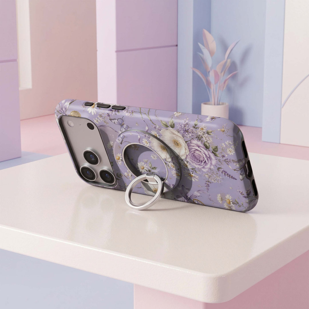 Lavender Butterfly Garden — MagSafe Ring Holder