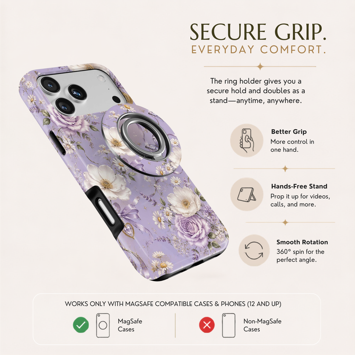 Lavender Butterfly Garden — MagSafe Ring Holder