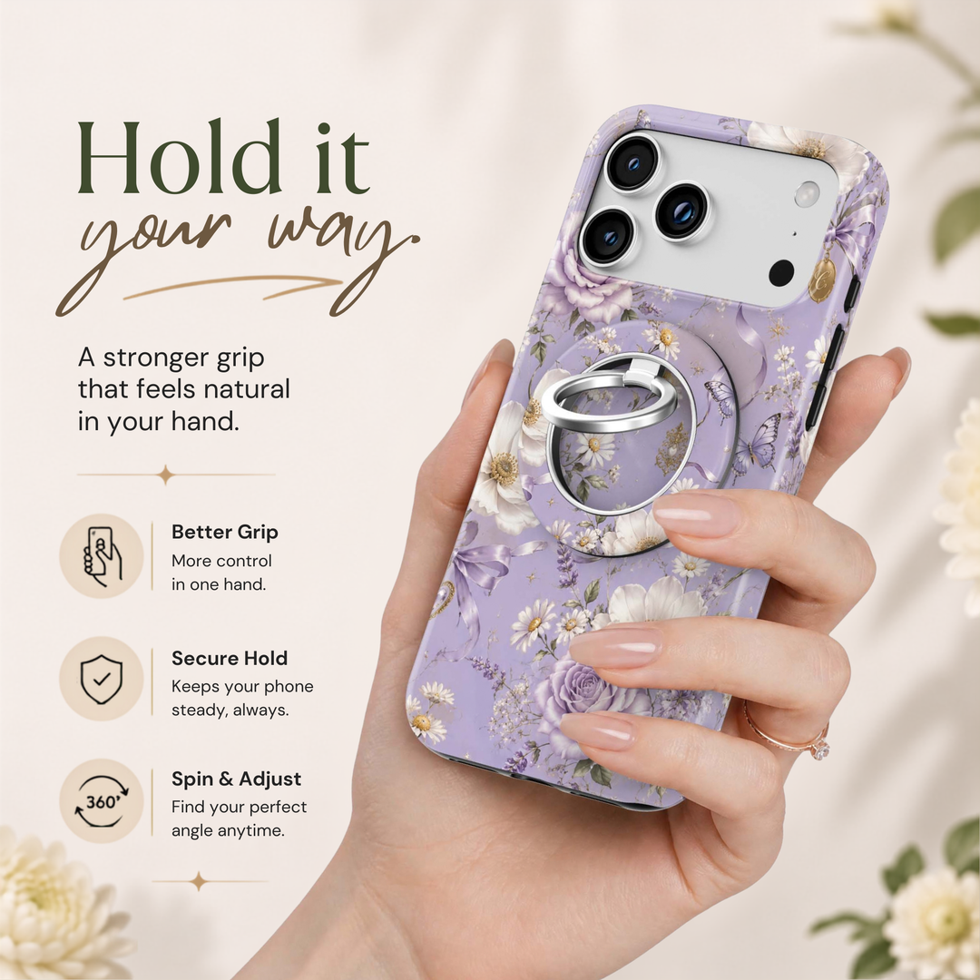Lavender Butterfly Garden — MagSafe Ring Holder