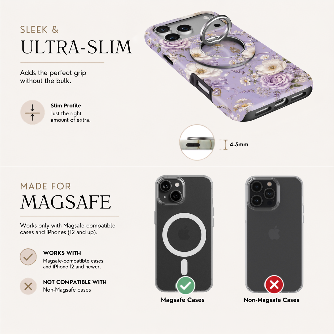 Lavender Butterfly Garden — MagSafe Ring Holder