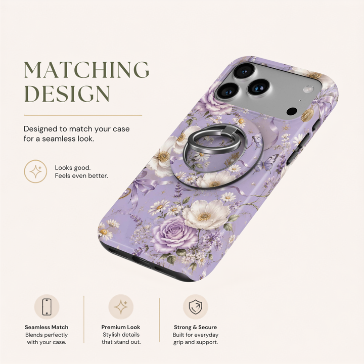 Lavender Butterfly Garden — MagSafe Ring Holder