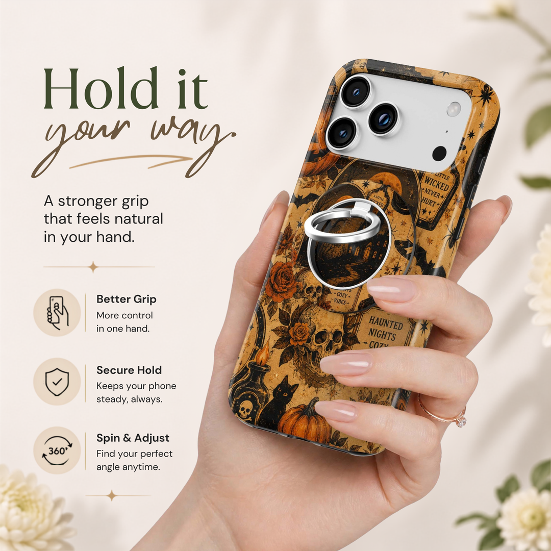 Soporte para anillo de teléfono Mariposa - Rosa